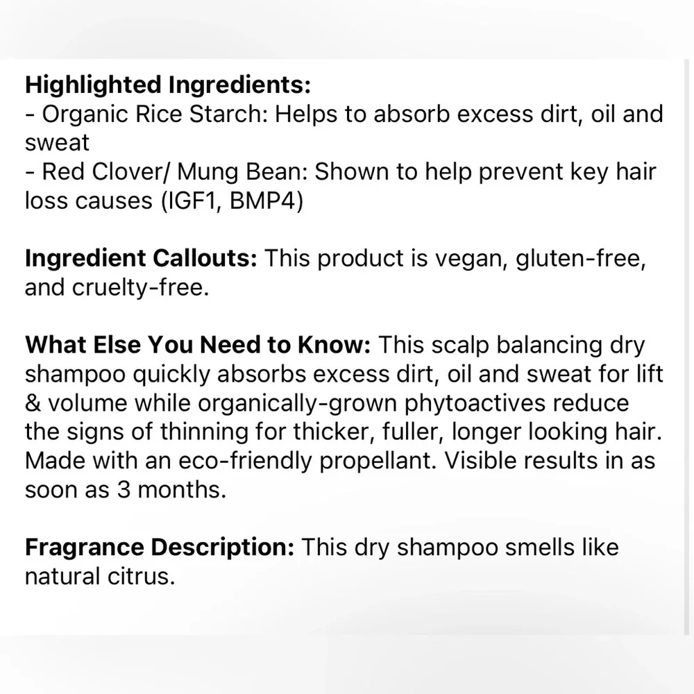 🌿 VEGAMOUR Mini GRO Dry Shampoo